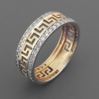 Обручальное кольцо арт.ЛК028 - Изумруд