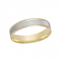 Обручальное кольцо арт.290121.4 бж - Изумруд