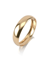 Обручальное кольцо "облегчен" арт.КОЯ040 4 мм - Изумруд